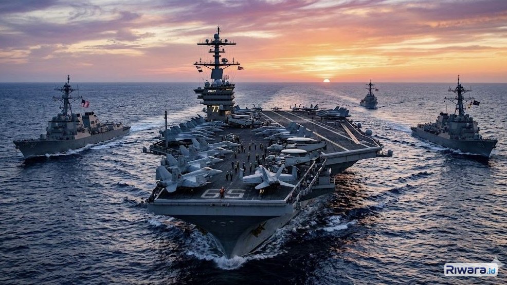 Kapal induk USS George HW Bush Amerika Serikat dibuat dengan bantuan Gemini AI